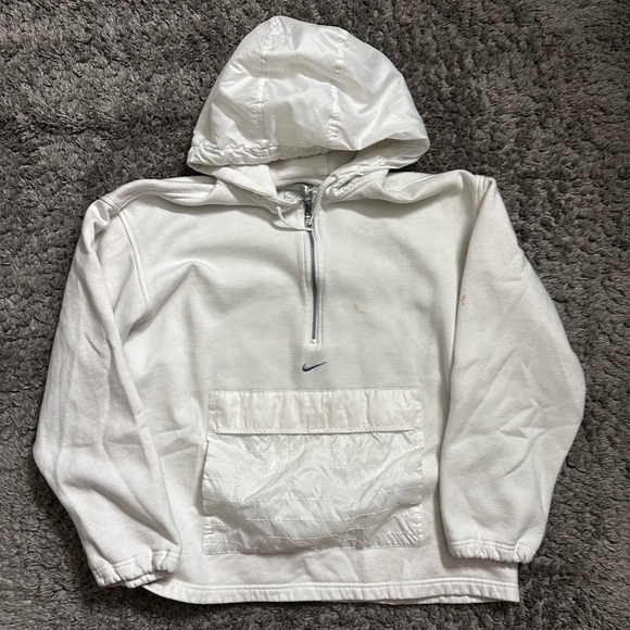 2000s Nike Quarter Zip Fleece With Windbreaker Hood - Picture 2 of 4